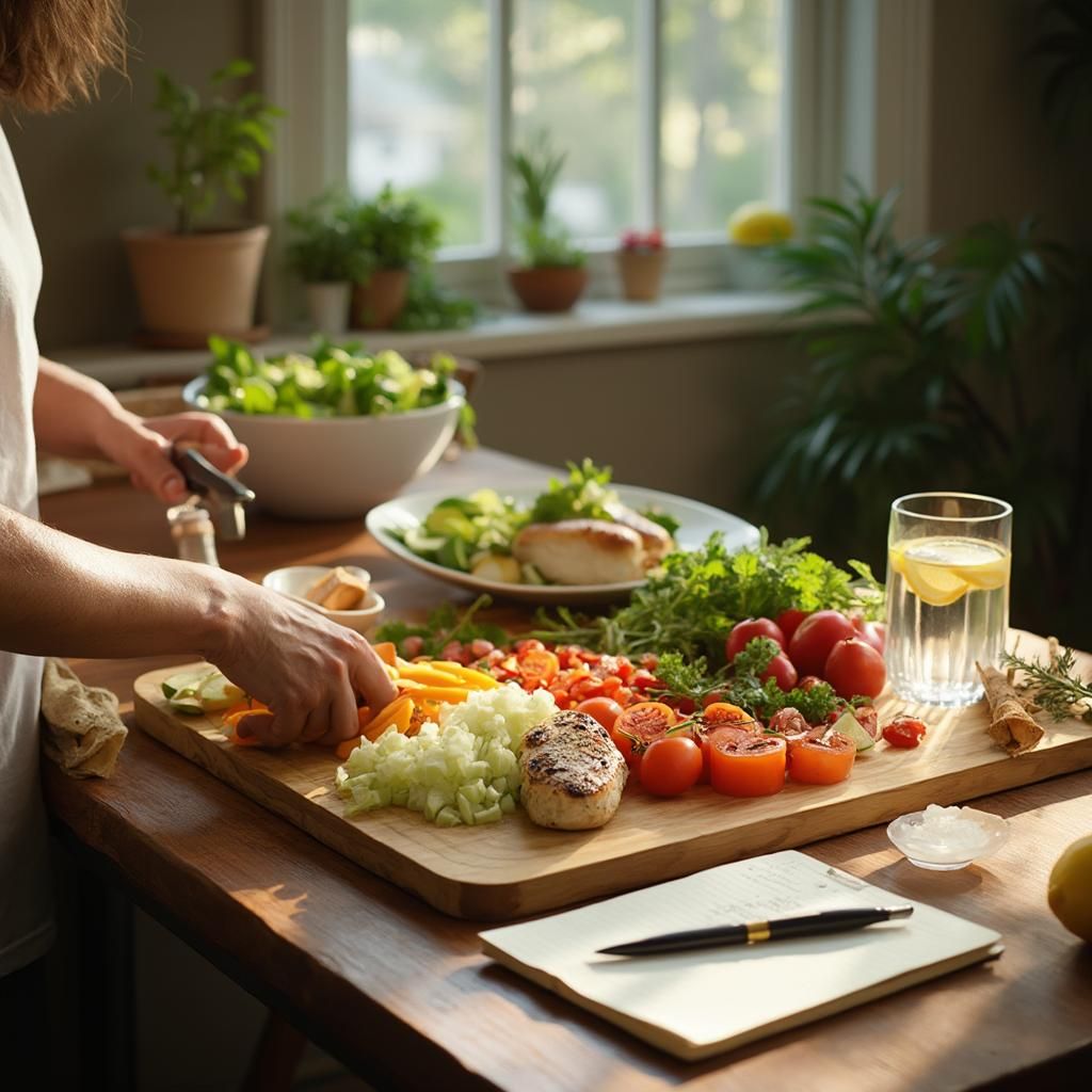 Calm morning scene with natural light representing a balanced daily routine